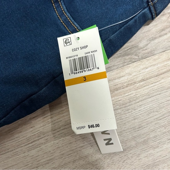 NWT Tinseltown Cargo Wide Leg Jeans Blue Denim Elastic Waist Juniors Size 3/26” - Picture 3 of 10